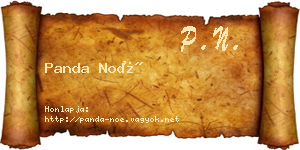 Panda Noé névjegykártya